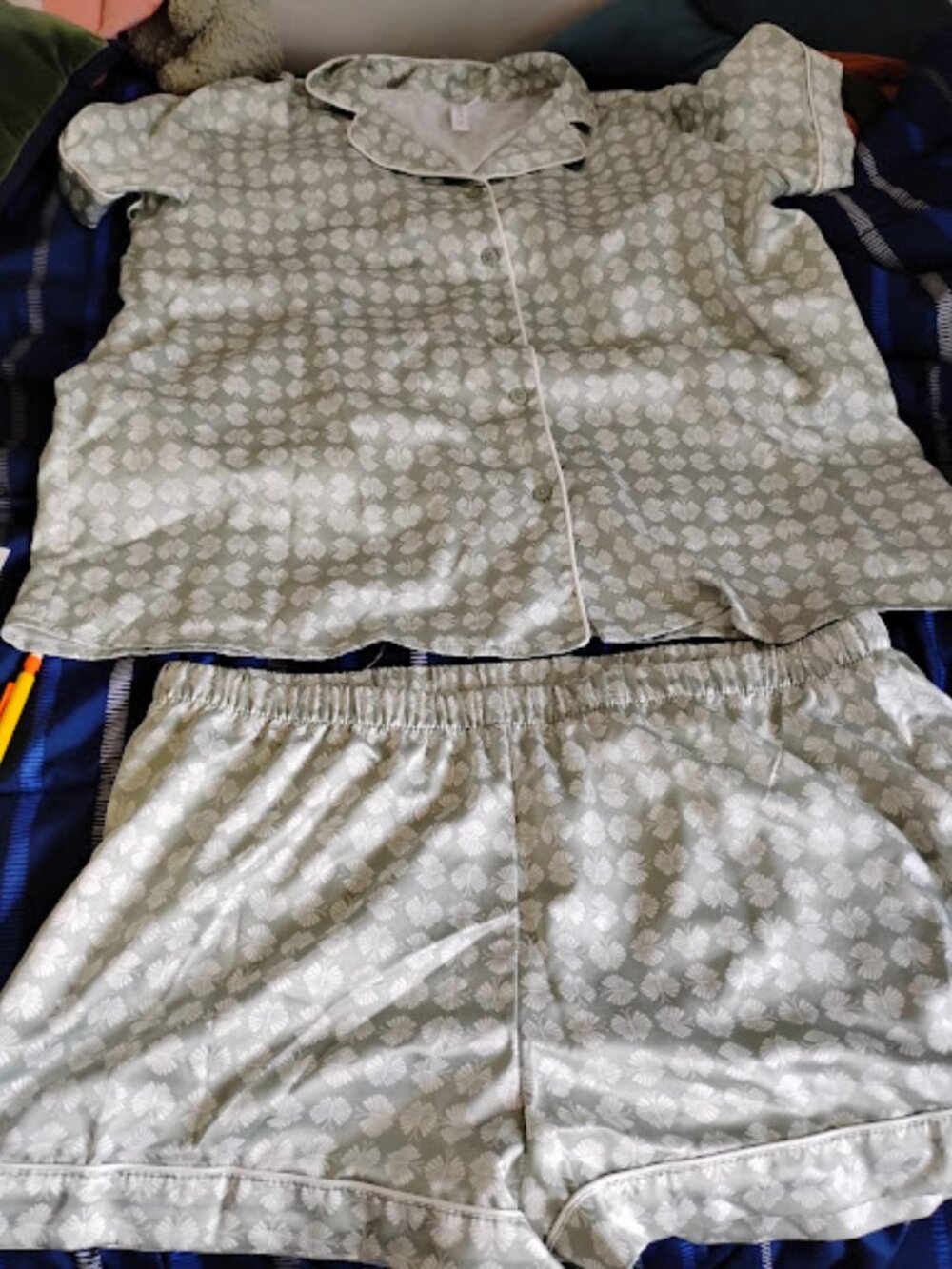 Joyspun light green shorty pajamas size L